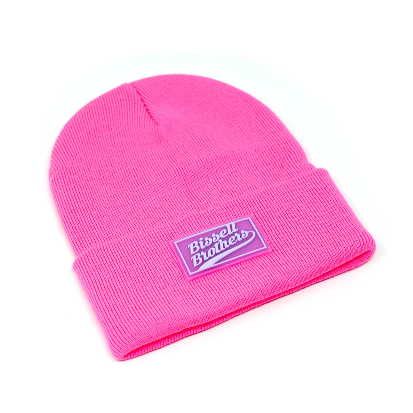Neon Pink Cuffed Beanie
