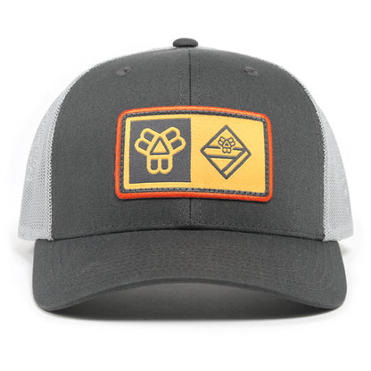 Charcoal Dual Logo Trucker
