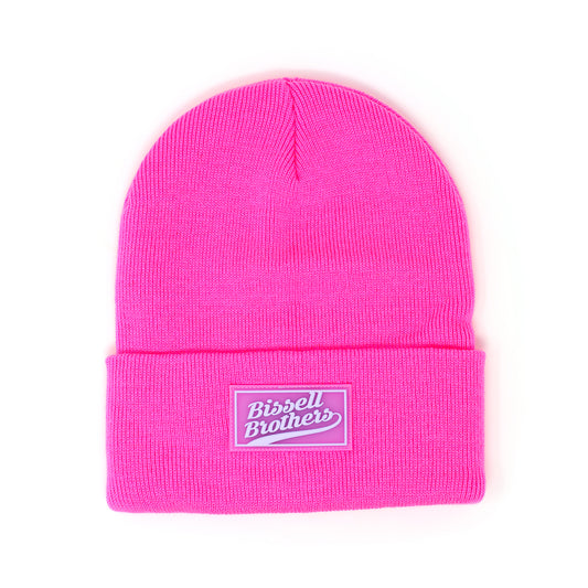 Neon Pink Cuffed Beanie