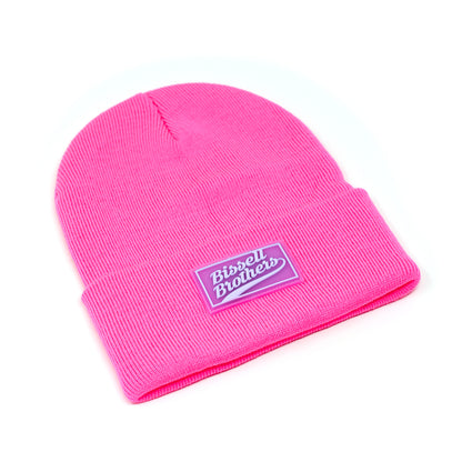 Neon Pink Cuffed Beanie