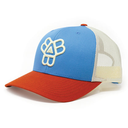 Summer Trucker - (Dark Orange / Blue / White)