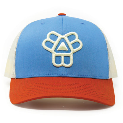 Summer Trucker - (Dark Orange / Blue / White)