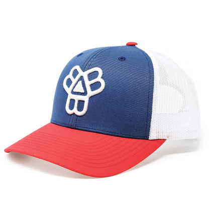 Summer Trucker Hat - (Red / White / Blue)